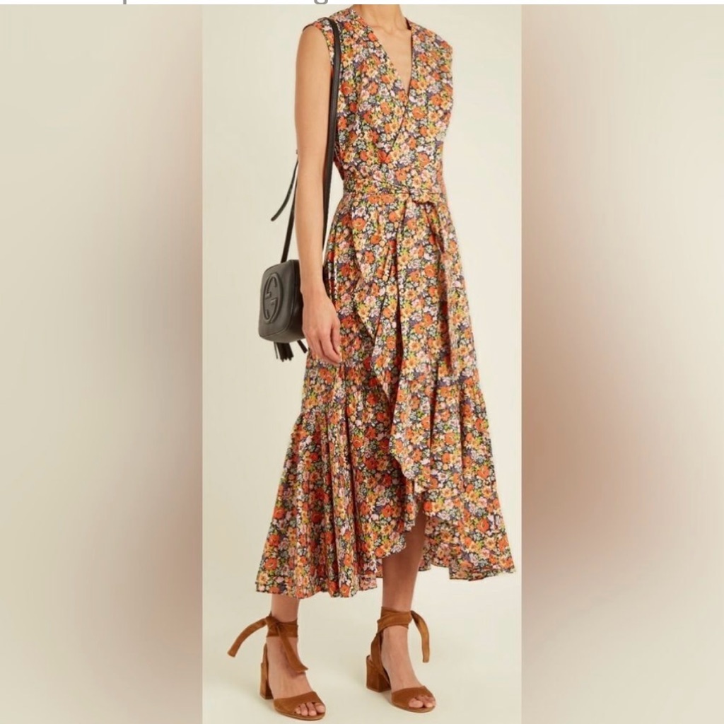 Rebecca Taylor Moonlight Print Floral Wrap Dress